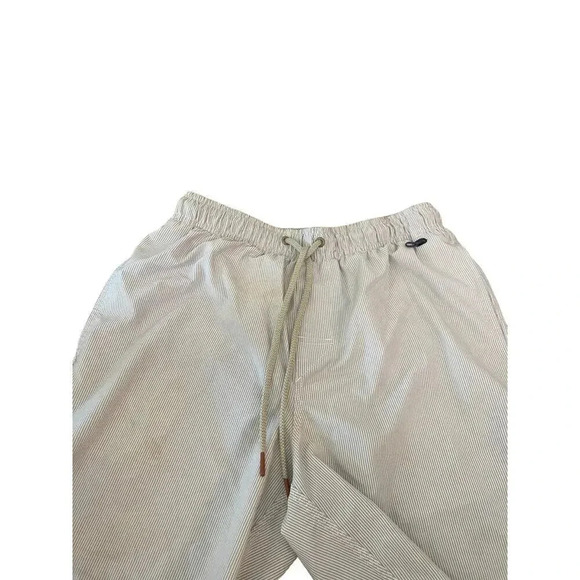 Cova Men's Cream Medium Wash Pull-On Spot Swim Trunks Size Small - Picture 5 of 8